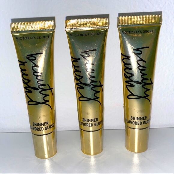LOT OF 3 VICTORIA'S SECRET SODA FLOAT BEAUTY RUSH SHIMMER FLAVORED LIP GLOSS NEW - Picture 1 of 2